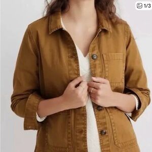 Madewell Brown cotton Chore Coat Jacket size Small